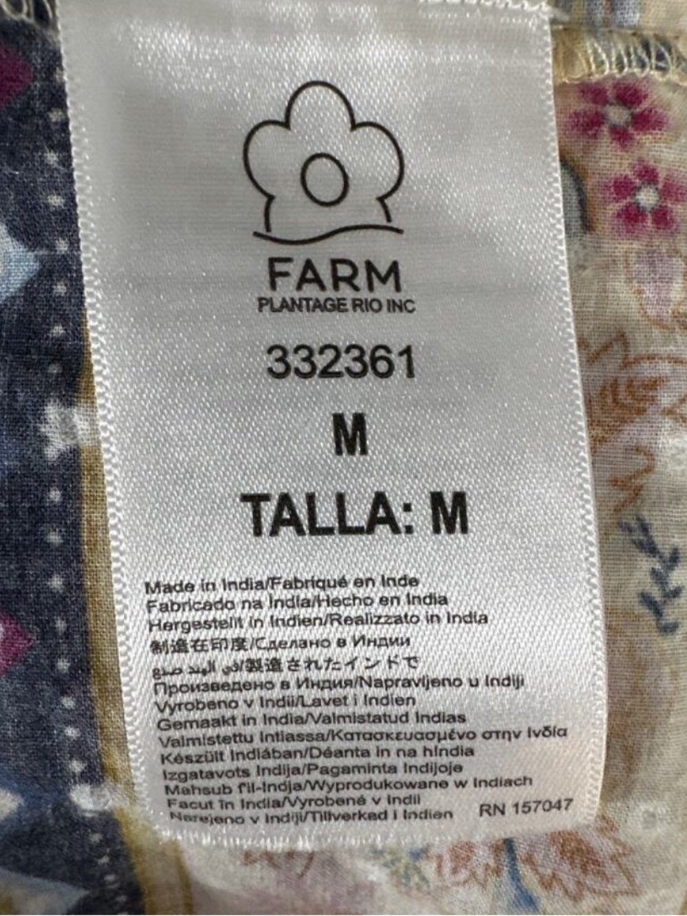 Farm Rio Superbloom Tapestry Maxi Dress Medium Boho Floral Cottagecore Cotton - Picture 10 of 15